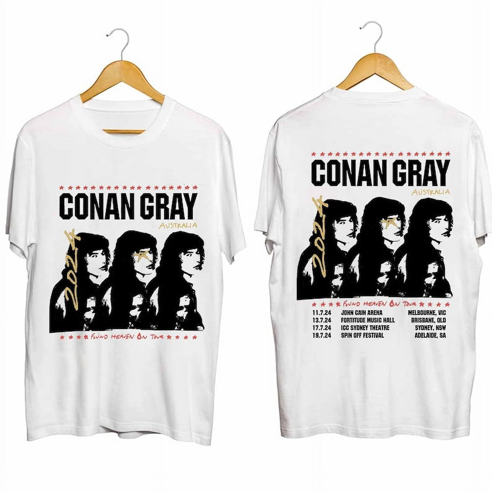 NEW BRAND Conan Gray Found Heaven On Tour 2024 Australia Shirt, Conan