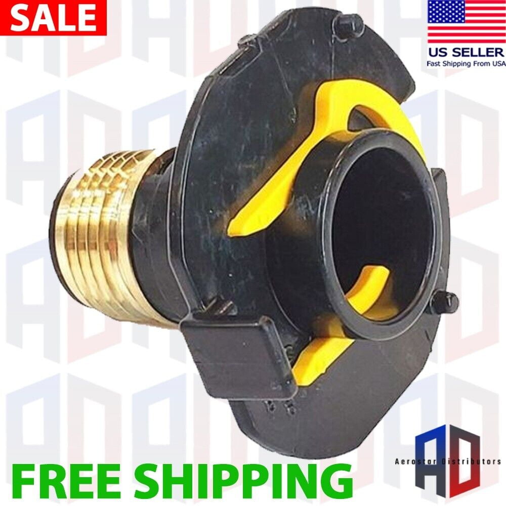 NEW BRASS OEM SUNCAST HOSE REEL HIDEAWAY IN TUBE WITH YELLOW RETAINER