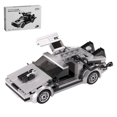 NEW Backs To The Future Time Machine Car Building Blocks Set Iconic Movie Deloreaned Speed Vehicle Model Toys Film Fans and Kids Gifts