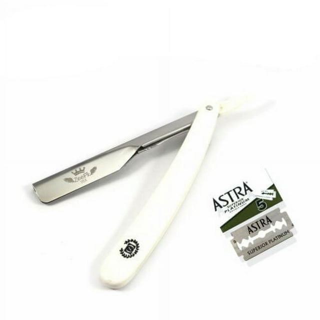 NEW Barber Salon Beard Cut Throat Straight Shaving Razor Plus 5 Astra Blade Free