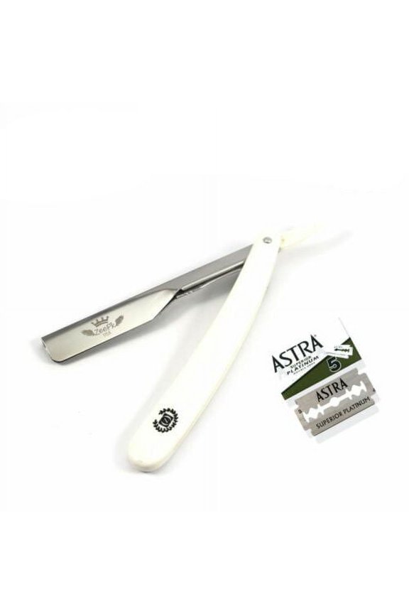 NEW Barber Salon Beard Cut Throat Straight Shaving Razor Plus 5 Astra Blade Free