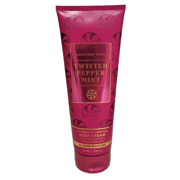 NEW Bath and Body Works TWISTED PEPPERMINT Body Cream 8 oz