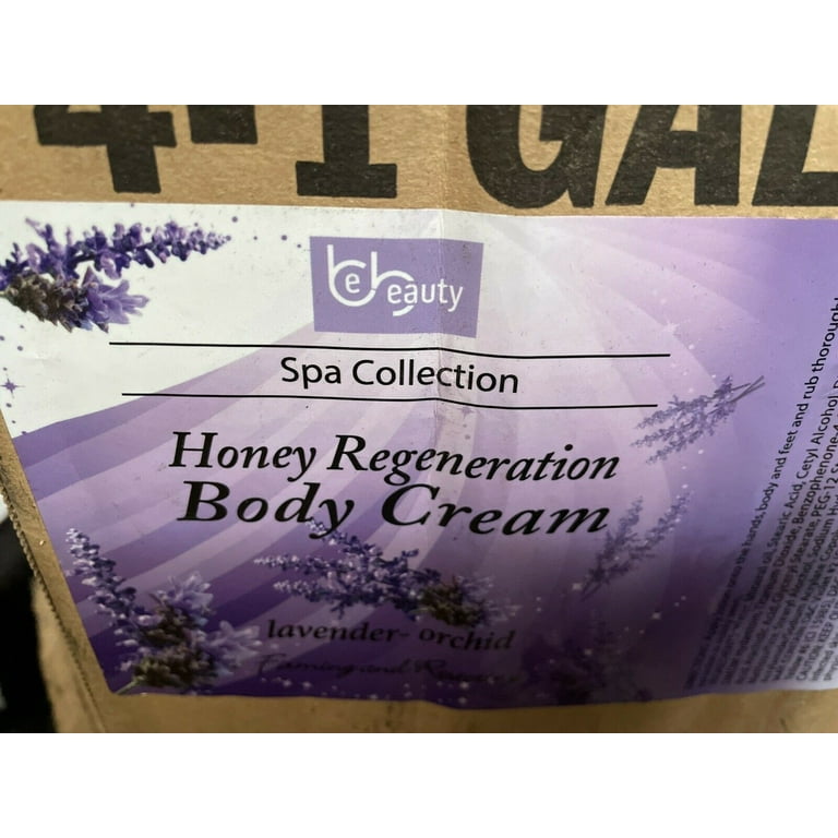 Be Beauty Spa Collection, Honey Regeneration Body Cream, Lavender & Orchid, 1 Gallon, CLOT015G1 Be Beauty Spa Collection, Honey Regeneration Body Cream, Lavender & Orchid, 1 Gallon, CLOT015G1