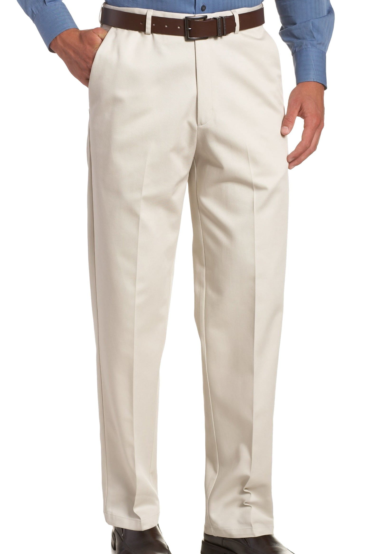 NEW Beige Mens Size 42x32 Flat Front Classic-Fit Khaki Pants NEW Beige Mens Size 42x32 Flat Front Classic-Fit Khaki Pants