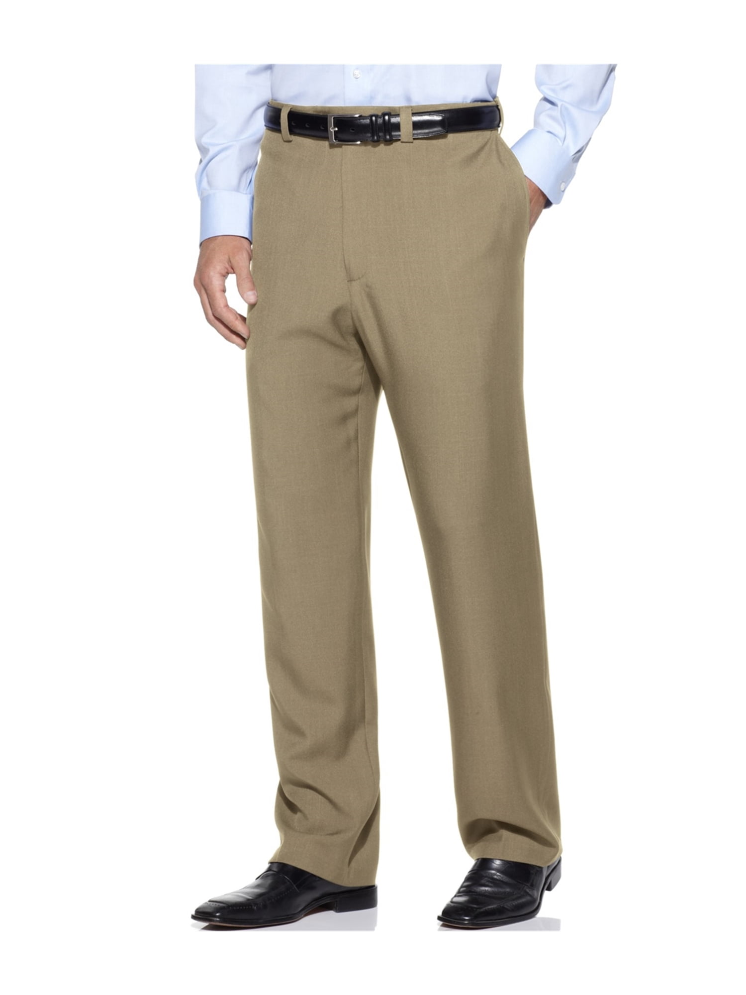 NEW Beige Mens Size 44X30 Classic Fit Dress Flat Front Pants - Walmart.com