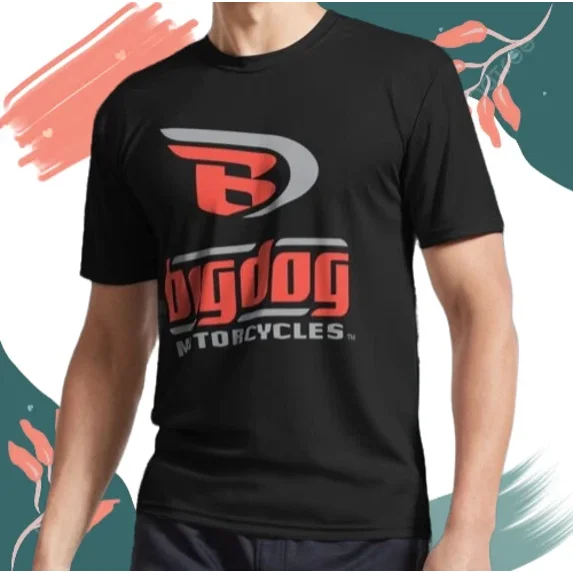 NEW! Big Dog Motorcycle Logo Funny USA Size Unisex Hoodie & T-Shirt