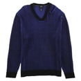 thumbnail image 1 of NEW Blazing Blue Black Mens Size XL Jacquard Crewneck Sweater, 1 of 2