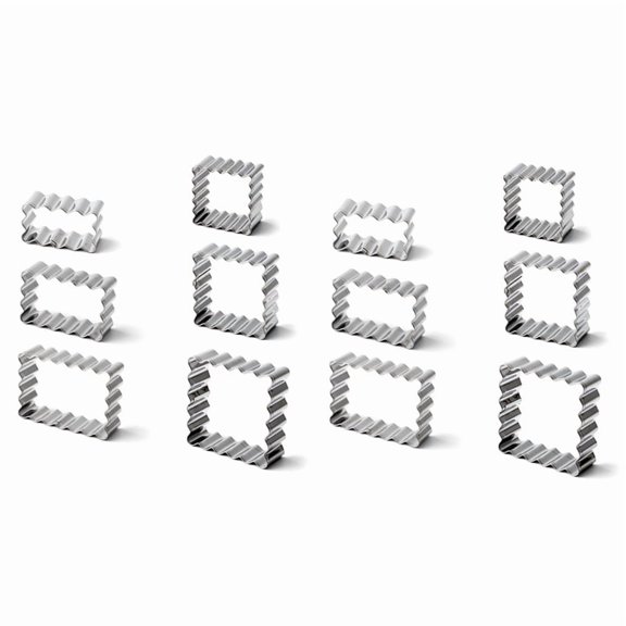 TOP! Blessing Frame Cookie Mold Wave Rectangular Cutter Wedding Fondant Cake Decoration Baking