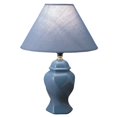 thumbnail image 1 of NEW Blue Ceramic Body Base with Color Matched Fabric Shade, Socket Switch, 15" Table Lamp 606, 1 of 1