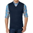 thumbnail image 1 of NEW Blue Mens Size Small S V-Neck Sleeveless Sweater Vest, 1 of 2