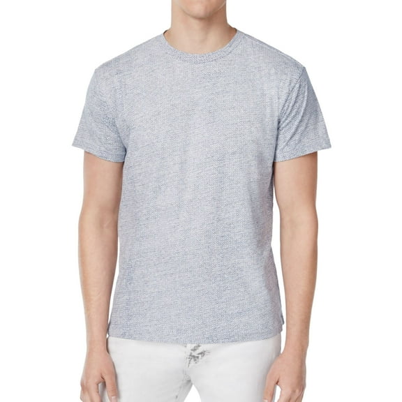 NEW Blue White Mens Size 2XL Reverse Geometric Print T-Shirt