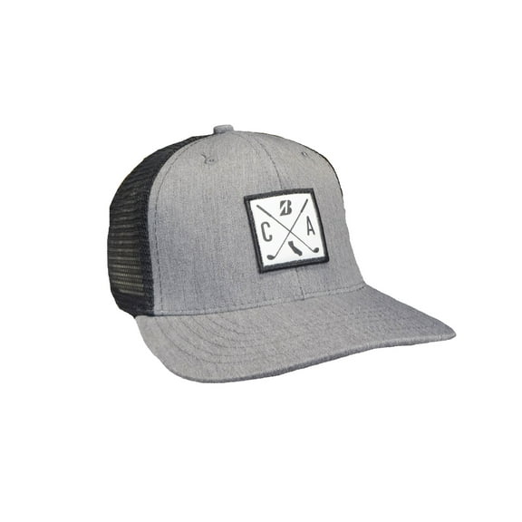 Bridgestone Golf State Collection Trucker Snapback Adjustable Hat, Gray/Black CA -