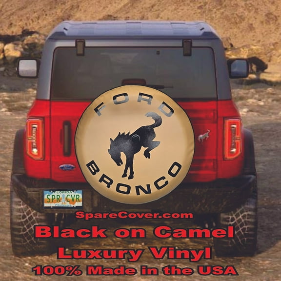 NEW Bronco Camel Hyde - 35-inch - US Made SpareCover® Brand - Made for the 6th Generation Ford Bronco