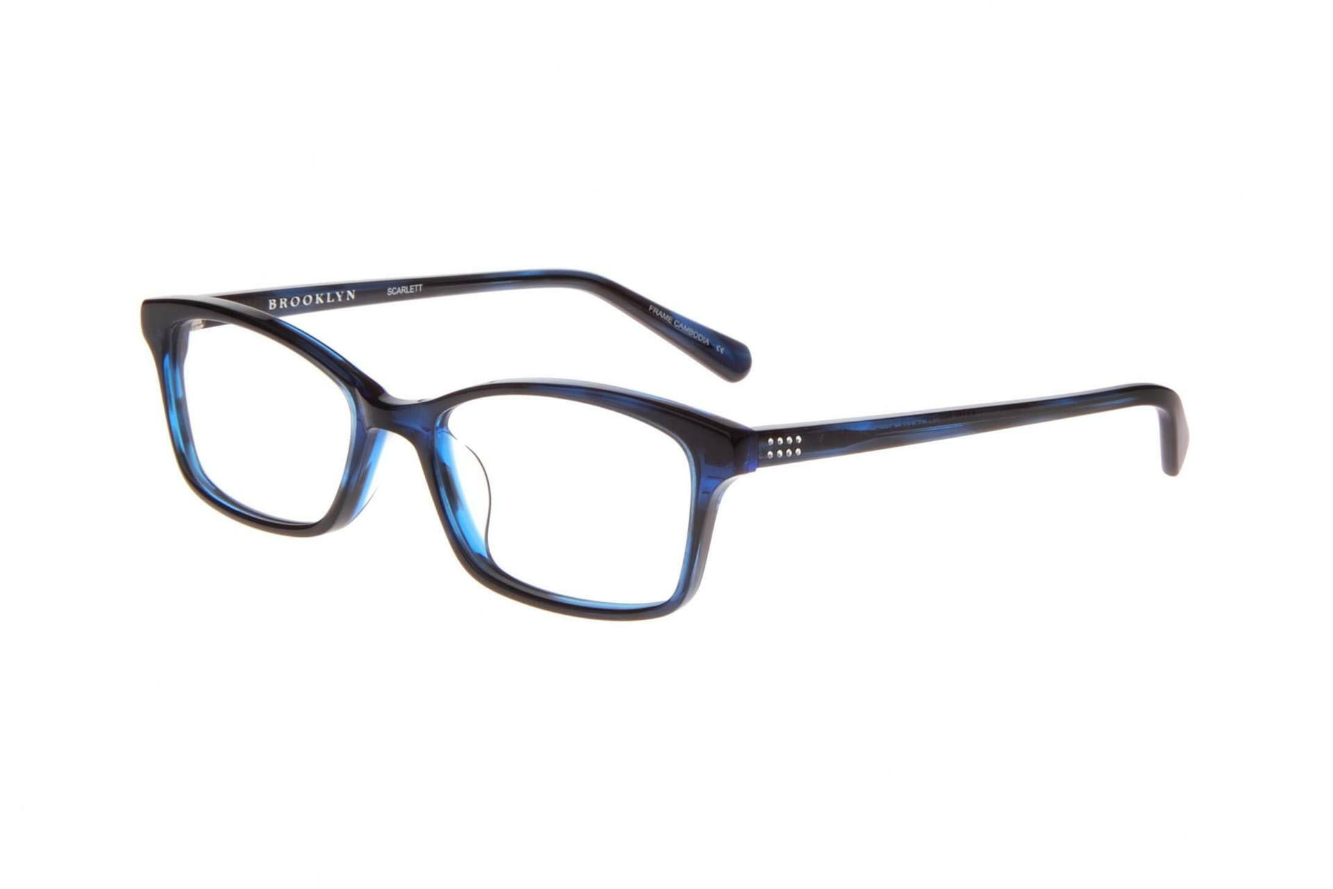 NEW Brooklyn Blue & Brown Stripped MYA Eyeglasses 53/15/135 NEW Brooklyn Crystal Champagne TILLY Eyeglasses 53/14/145  main image 4