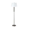 thumbnail image 1 of NEW Brushed Steel Base & White Fabric Shade 62" Floor Lamp 6237, 1 of 1