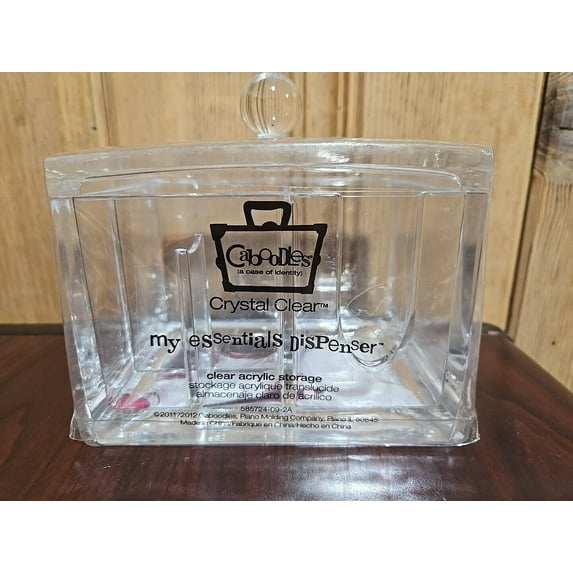 NEW CABOODLES CLEAR MAKEUP "MY ESSENTIALS TRAY" STORAGE ORGANIZER COTTON BALLS