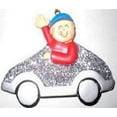 thumbnail image 1 of NEW CAR  BOY IN SILVER CAR ORNAMENT, 1 of 1