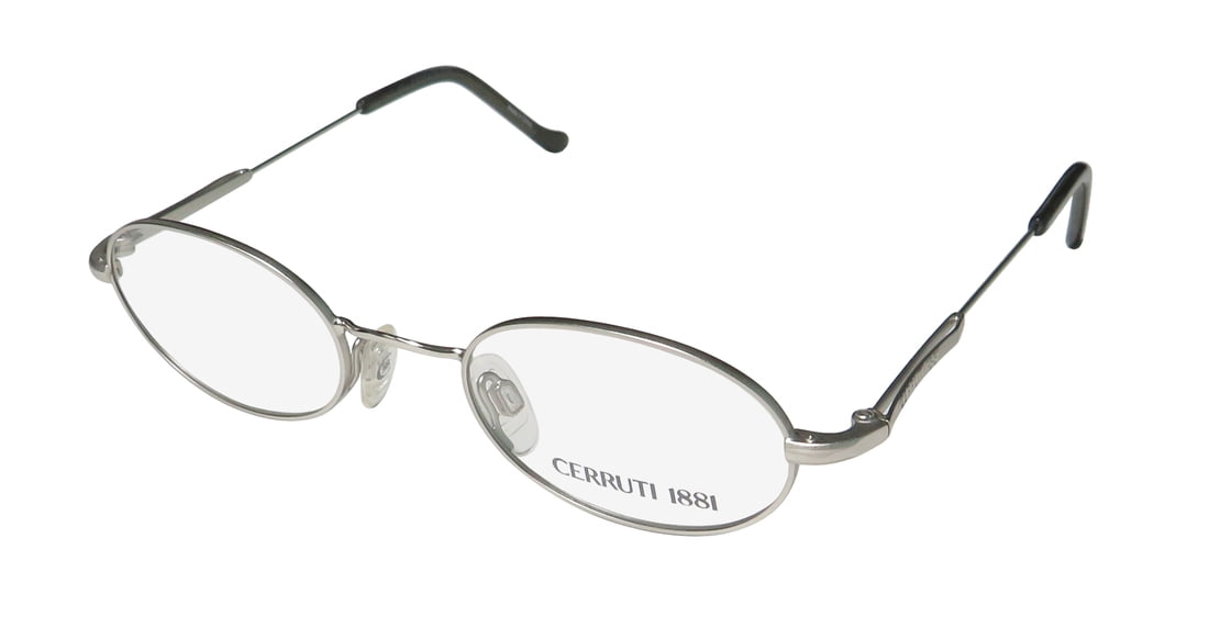 NEW CERRUTI 1881 C1230 MENS/WOMENS OVAL FULL-RIM SILVER FRAME DEMO ...