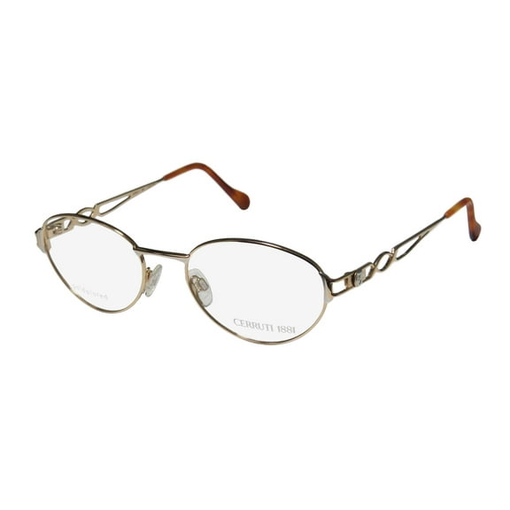 NEW CERRUTI 1881 C1899 WOMENS/LADIES DESIGNER FULL-RIM GOLD FRAME DEMO LENSES 53-19-135 EYEGLASSES/GLASSES