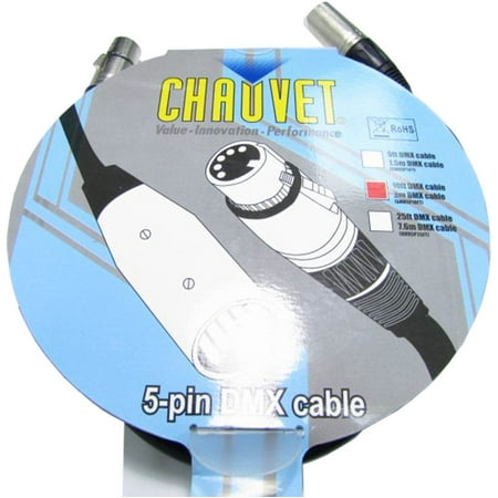 NEW! CHAUVET 10 Foot Male to Female 5 Pin DMX Lighting Effect Cable | DMX5P10FT