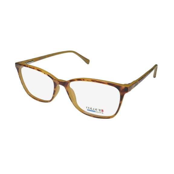 NEW COLOUR BLOCK VCWCB12 WOMENS/LADIES CAT EYE FULL-RIM TORTOISE / YELLOW FRAME DEMO LENSES 54-16-140 EYEGLASSES/SPECTACLES