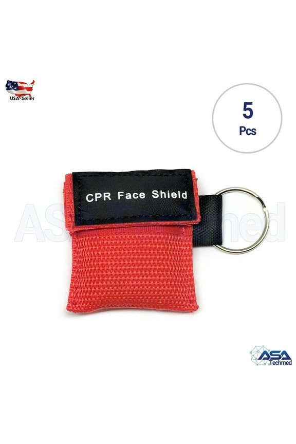 NEW CPR Face Mask Key Chain Kit - Face Shield Masks ( 10-pack )