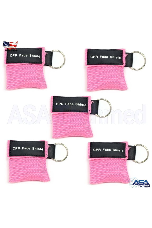 NEW CPR Face Mask Key Chain Kit - Face Shield Masks ( 5-pack )