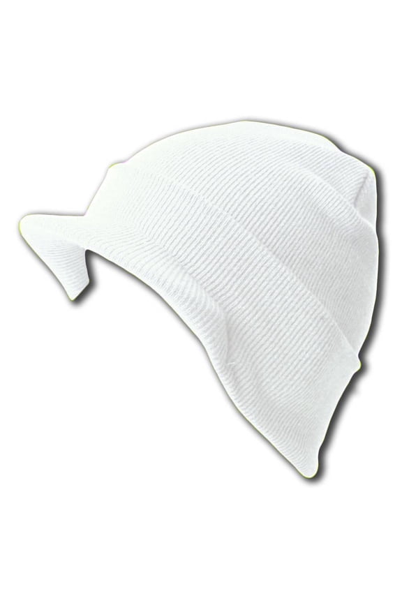 NEW CUFF IVORY WHITE HOT Beanie Visor Skull Cap HAT Sluggers Only