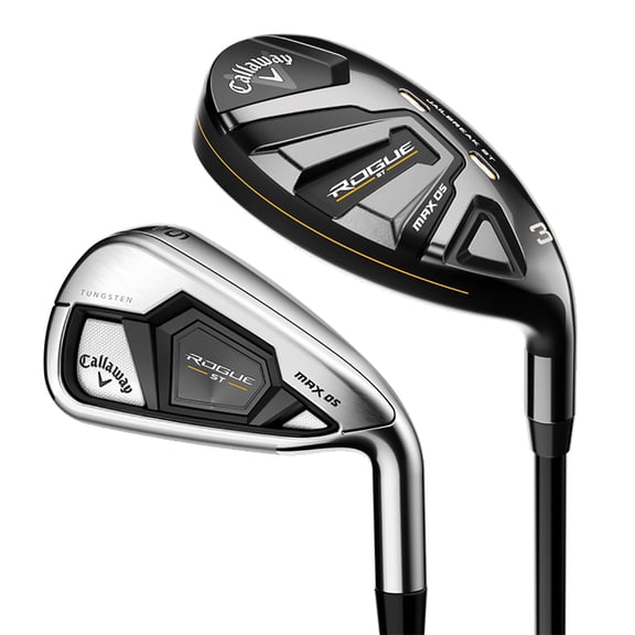 NEW Callaway Rogue ST Max OS 4-PW+AW Hybrid Irons Dart 65 Graphite Regular
