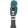 thumbnail image 1 of NEW Callaway Vintage Pom-Pom Teal/Grey/White Sock Fairway X Wood Headcover, 1 of 3