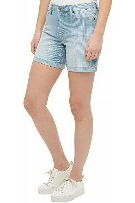 NEW!!! Calvin Klein Jeans Women's Roll Cuff Denim Short (Railroad Stripe & 8)