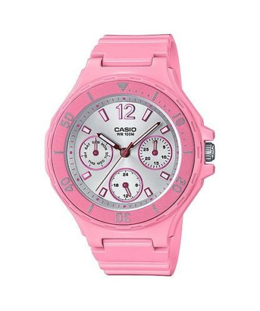 NEW Casio LRW250H-4A3 Ladies PINK/SILVER Watch 100M Day/Date Rotating Bezel