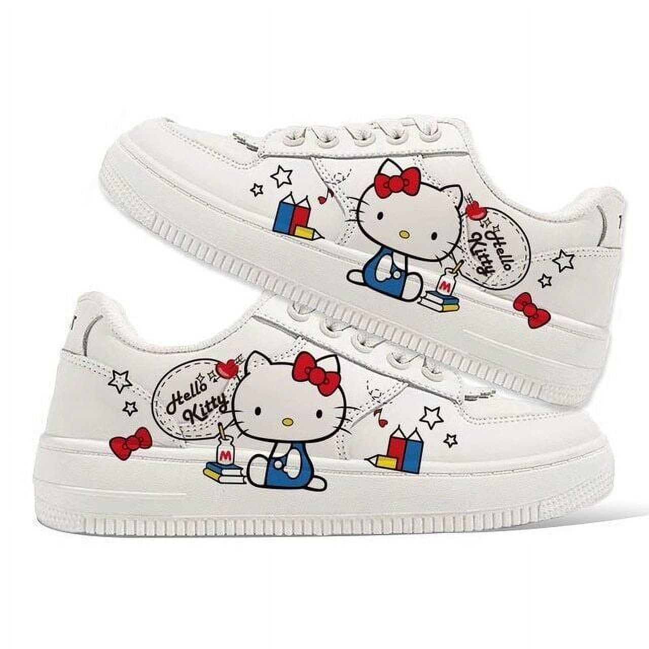 NEW Casual Shoes For Women, Flat Cartoon Cute Kitty Melody Sneakers, Girls Ladies Lace Up Front