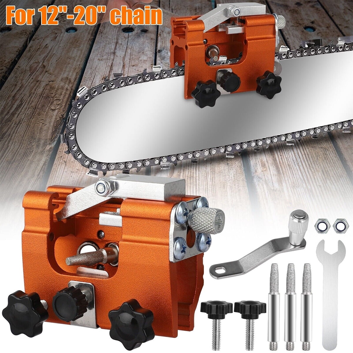 NEW Chainsaw Chain Sharpening Jigs Sharpening Kit for 1220" Chainsaw &Electric Saw