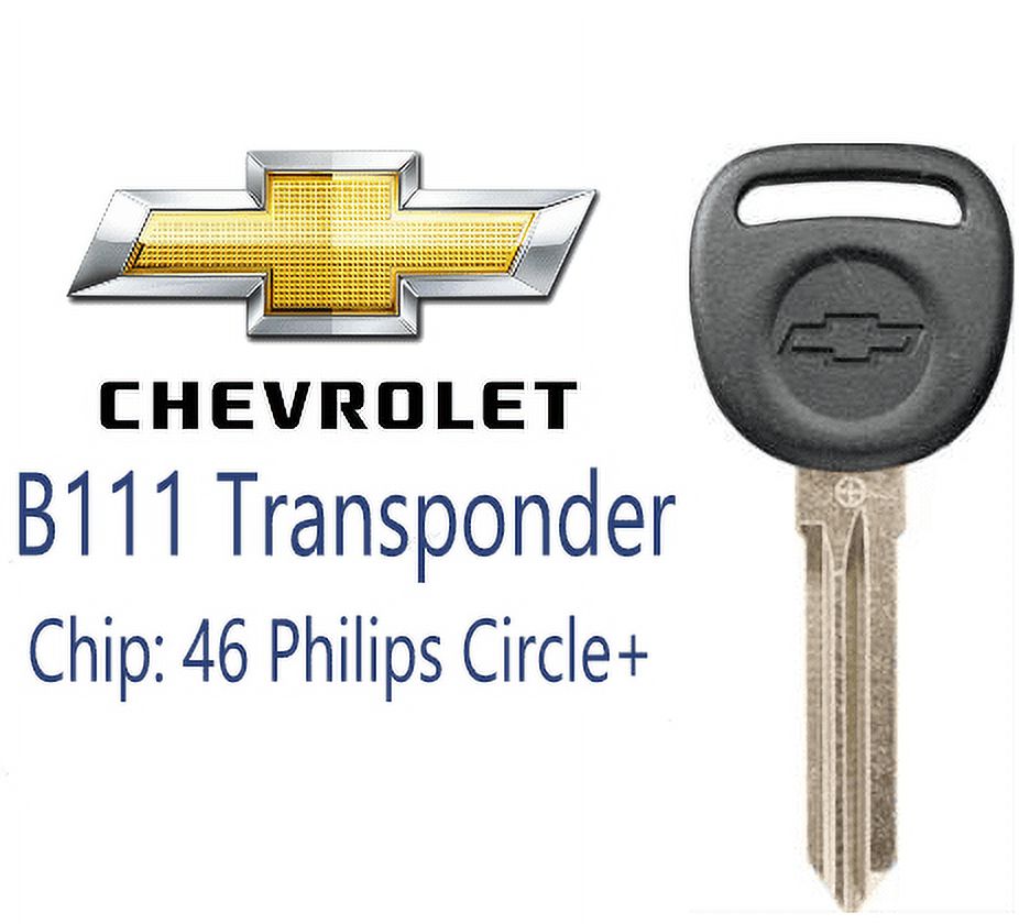 2x Chevrolet 2007-2017 B111 Transponder Chip Keys With 5-Button Remote Fob – OUC60270