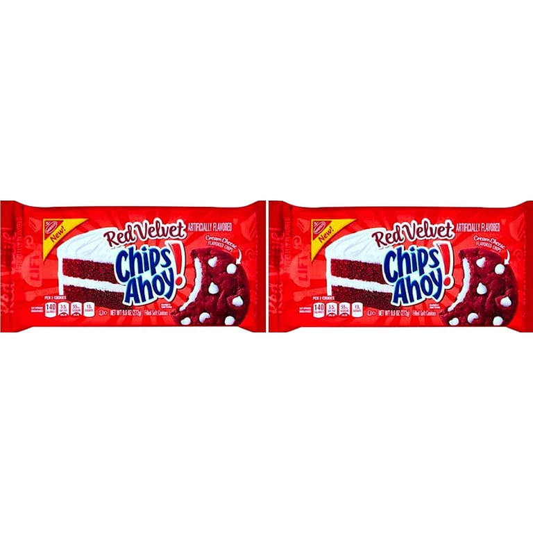 Chips Ahoy チップスアホイ！ レッドベルベット & Oreo NEW Chips Ahoy! Red Velvet Filled Soft Cookies 9.6 Oz (2