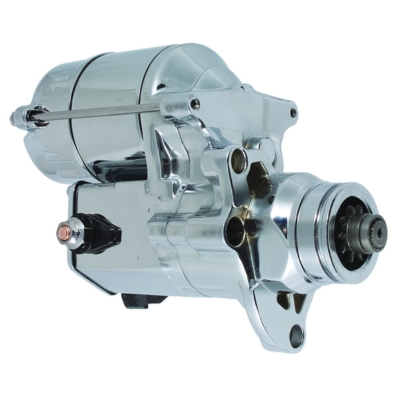NEW Chrome Starter Motor Fits 07 08 09 10 11 12 Harley Davidson Dyna Street Bob Fxdb 31621-06A 2-YEAR WARRANTY