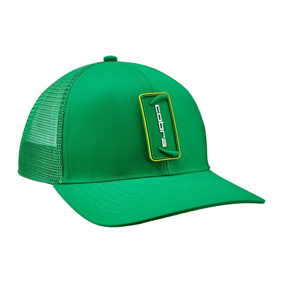 NEW Cobra Golf Strike Trucker Snapback Hat Cap - Archive Green / Faster Yellow