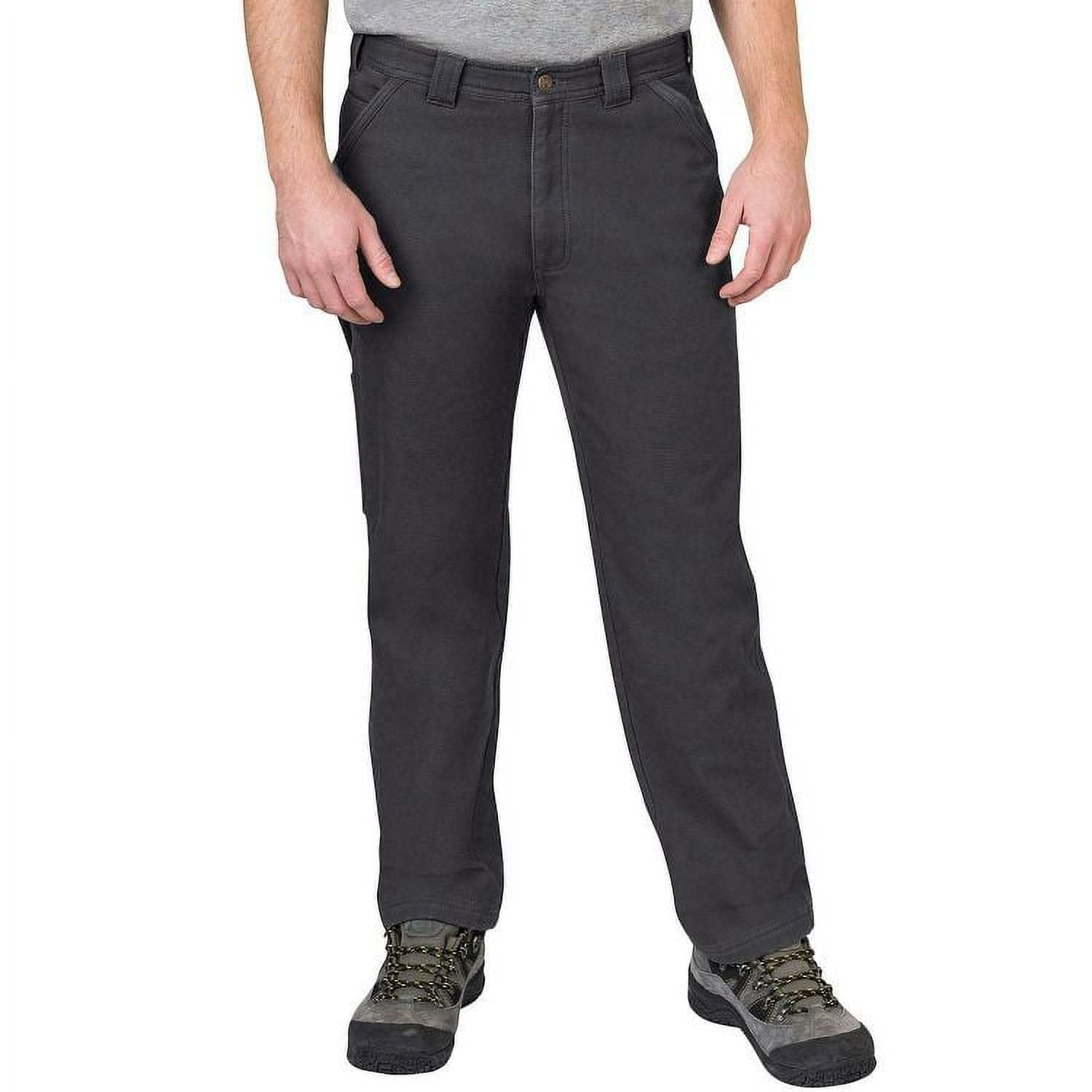 Coleman Men's Fleece Bonded Stretch Tear Resistant Canvas Pant (Raven, 38x30)