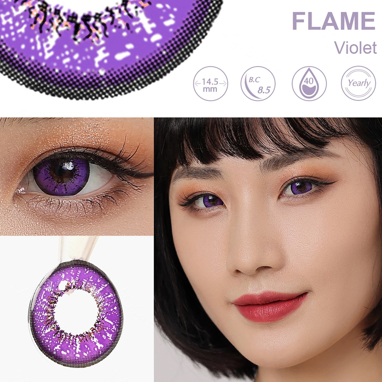 NEW Colored Contact Lenses 1ml Party Eyes Unique Color Lay A Finger On