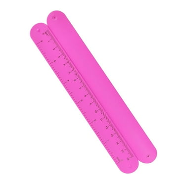 NEW Colorful Ruler with Inches Metric Scales Flexible For Students Ruler T4E5