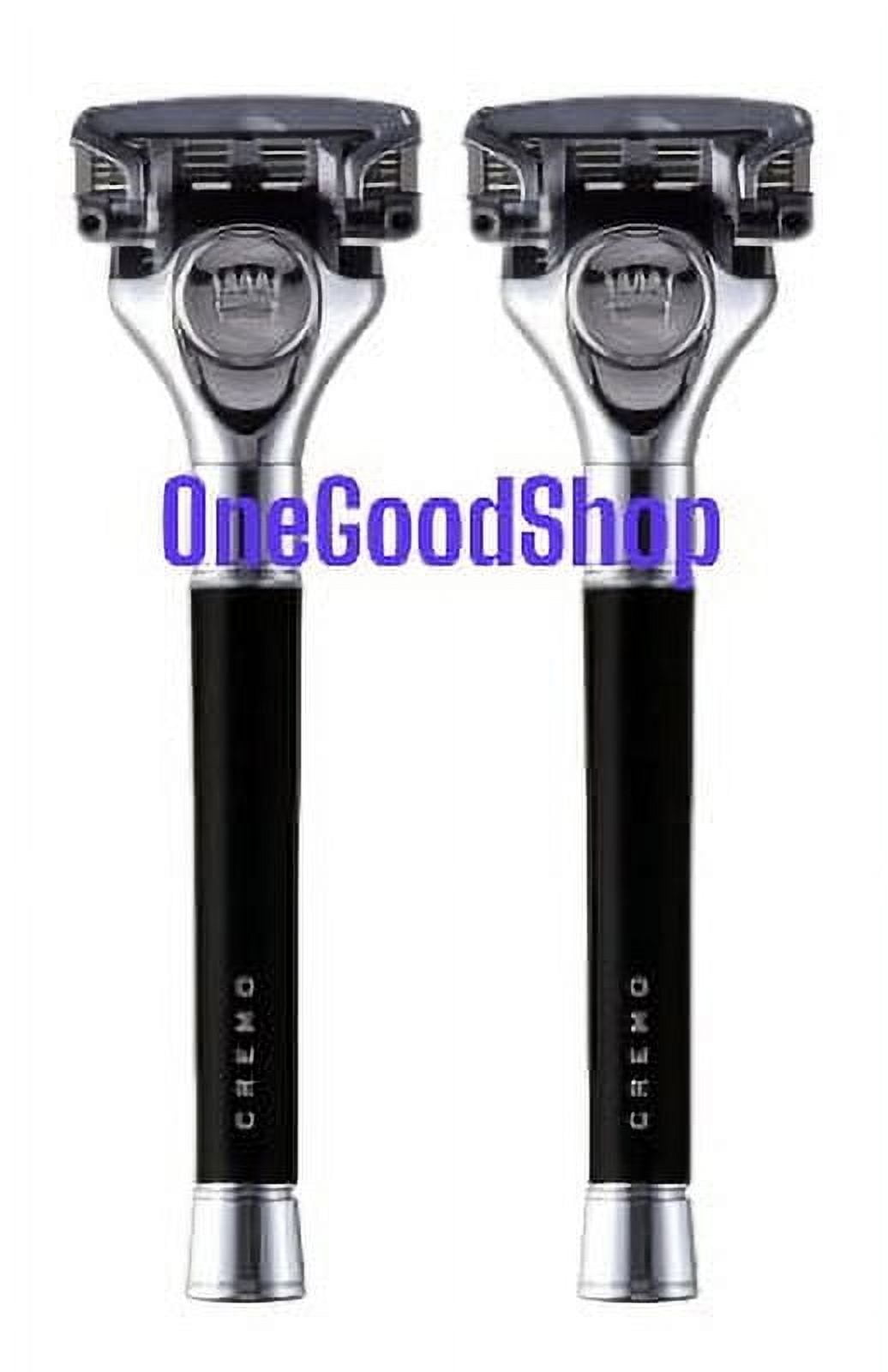 CREMO Cremo Razors, 1 Handle, 1 Razor Blade, 2 Pack, Black, 5-Blade ...