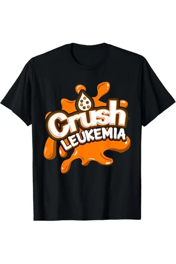 NEW! Crush Leukemia Awareness Cure Blood Cancer Fighter Best Tee T-Shirt S-3XL