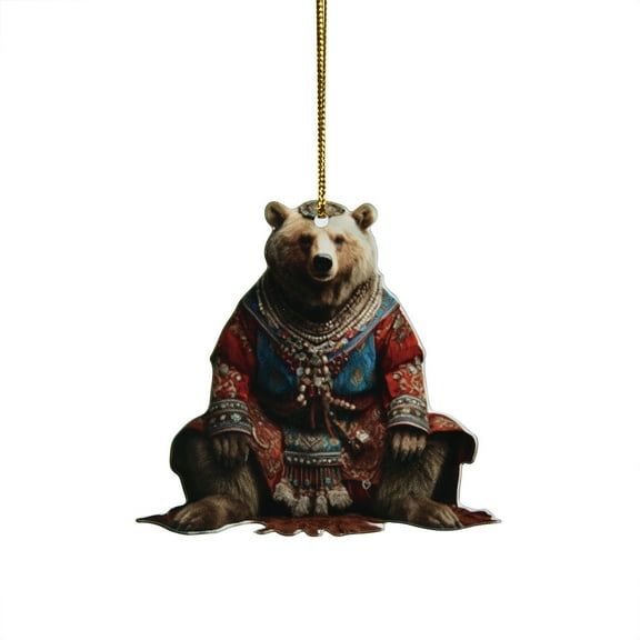 NEW Cute Polar Bear Christmas Scene Decoration Christmas Hanging Decoration House Christmas Decoration for Gift