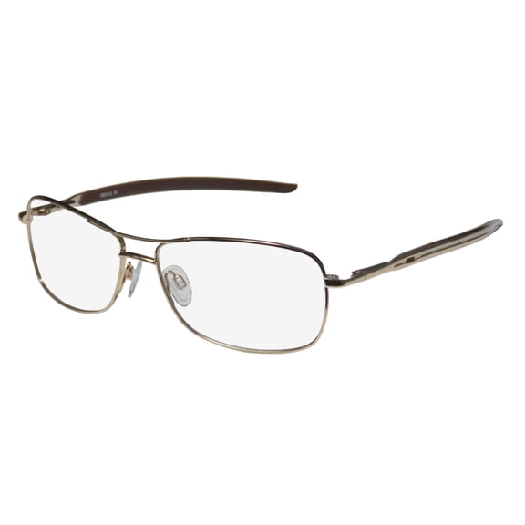 NEW D&A DV805 DAVIS MENS DESIGNER FULL-RIM GOLD CLASSIC DESIGN FOR OFFICE WORK SCHOOL FRAME DEMO LENSES 57-14-130 SPRING HINGES EYEGLASSES/GLASSES