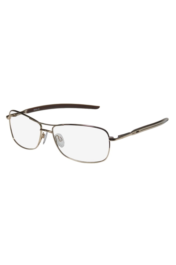 NEW D&A DV805 DAVIS MENS DESIGNER FULL-RIM GOLD CLASSIC DESIGN FOR OFFICE WORK SCHOOL FRAME DEMO LENSES 57-14-130 SPRING HINGES EYEGLASSES/GLASSES