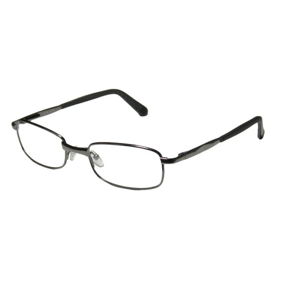 NEW D&A SMZ011(MZ11) MENS DESIGNER FULL-RIM GUNMETAL / BLACK SIMPLE & ELEGANT IN STYLE FRAME DEMO LENSES 52-20-0 FLEXIBLE HINGES EYEGLASSES/EYEWEAR