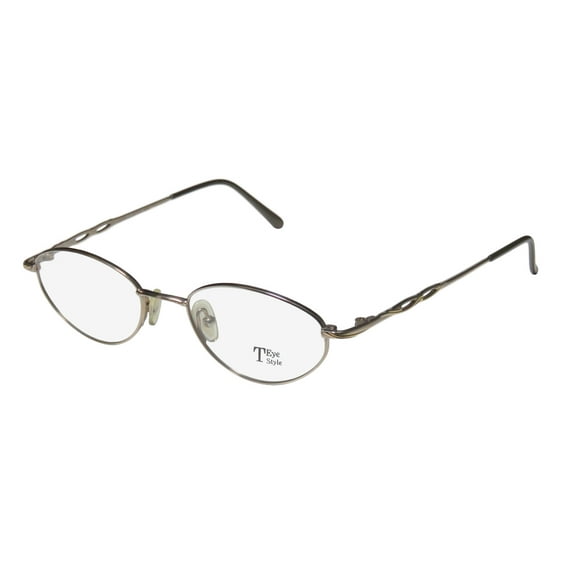 NEW D&A TEYE STYLE TI8 MENS/WOMENS DESIGNER FULL-RIM SILVER / GOLD SOPHISTICATED ELEGANT HIP FRAME DEMO LENSES 50-19-135 EYEGLASSES/GLASSES