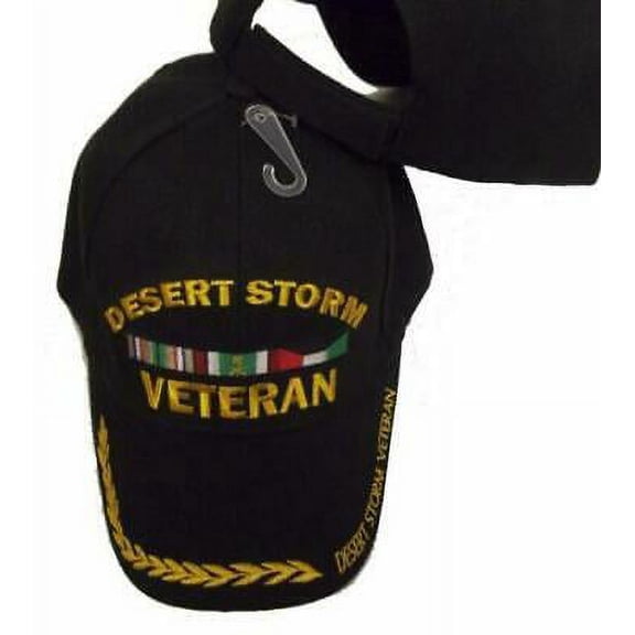 NEW DESERT STORM WAR VETERAN BLACK BASEBALL STYLE EMBROIDERED HAT us usa cap A38