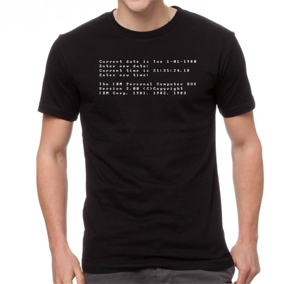 **NEW DESIGN** VINTAGE IBM DOS 2.00 STARTUP COMPUTERS 80'S T-SHIRT THAT'S EPIC
